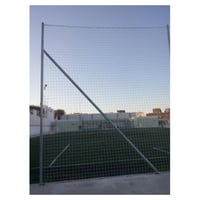 Galvanized metal reinforcement post for safety netting without boats